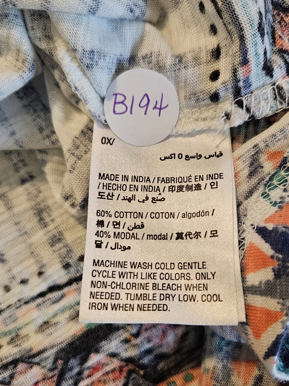Style & Co Mixed Print Knit Top Plus Size 0X - Picture 9 of 11